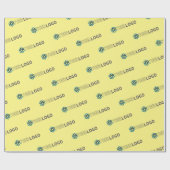 Aangepast promotioneel bedrijf met logo-gele merkn cadeaupapier (Vlak)