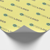 Aangepast promotioneel bedrijf met logo-gele merkn cadeaupapier (Hoek)