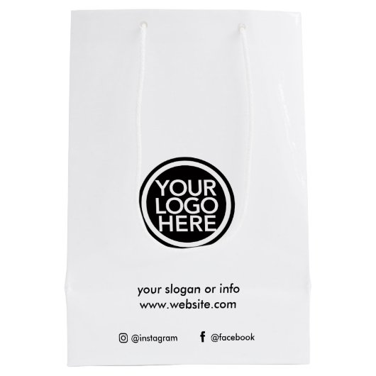 Aangepast promotioneel bedrijfslogo medium cadeauzakje (Achterkant)