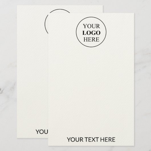 Aangepast promotioneel logo briefpapier (Voorkant / Achterkant)