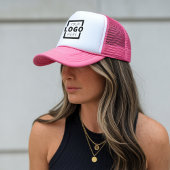 Aangepast promotioneel Logo Uniform roze Trucker Pet