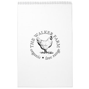 Aangepast promotioneel logo voor boerenbedrijf kalender