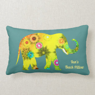 Aangepast Psychedelic Floral Elephant Kussen