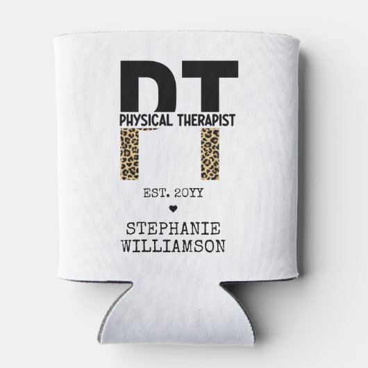 Aangepast PT Fysieke Therapist Cheetah-afdrukken Blikjeskoeler