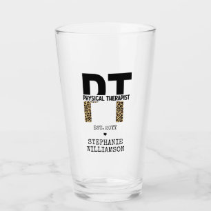 Aangepast PT Fysieke Therapist Cheetah-afdrukken Glas