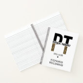 Aangepast PT Fysieke Therapist Cheetah-afdrukken Notitieboek (Binnen)