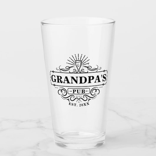 Aangepast Pub-jaar van opa Glas (Voorkant)
