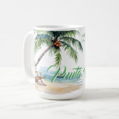 Aangepast Punta Cana Beach-souvenir Koffiemok (Voorkant links)