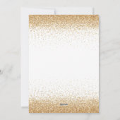 Aangepast Purim Sameach Gold Glitter Feestdagenkaart (Achterkant)