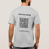 Aangepast QR-code en tekst zakelijk T-shirt sjablo (Achterkant)