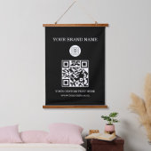 Aangepast QR-code logo en tekst merkdisplay Hangend Wandkleed (Slaapkamer)