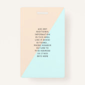 Aangepast QR Code Logo Naam werknemer Fotoziekenhu Badge (Achterkant)