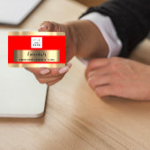 Aangepast QR-CODE Logo Rood goud Visitekaartje