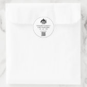 Aangepast QR-code logo voor restaurant of café Ronde Sticker (Tas)