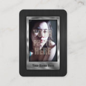 Aangepast QR-codeprofiel Foto-metaal Visitekaartje (Voorkant)