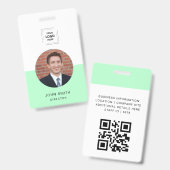 Aangepast QR-personeelsidentiteitsontwerp Badge (Voor- en achterkant)