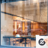 Aangepast QUEEN BEE Wit Zakelijk Open Uur Logo Raamsticker (Cafe Raam)