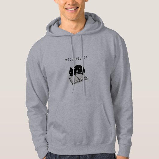 Aangepast quoteboek Trovert-modus Kat Heren Hoodie (Voorkant)