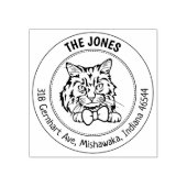 Aangepast Ragamuffin Cat Retouradres Rubberstempel (Afrduk)