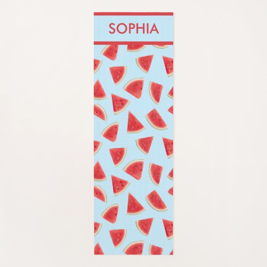 Aangepast realistisch watermeloenschijfje zomerpat yogamat (Voorkant)