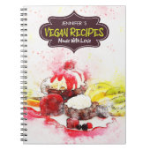 Aangepast recept boek, Vegan Recipes gemaakt met l Notitieboek (Voorkant)