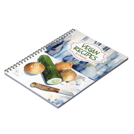 Aangepast recept boek, Vegan Recipes Notitieboek (Linkerzijde)