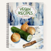 Aangepast recept boek, Vegan Recipes Notitieboek (Voorkant)