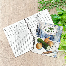 Aangepast recept boek, Vegan Recipes Notitieboek