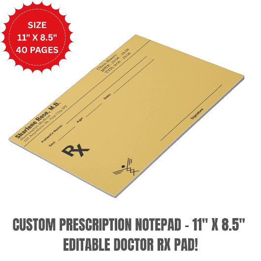 Aangepast recept Notitieblok – Bewerkbare Doctor R
