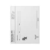 Aangepast recept Notitieblok – Bewerkbare Doctor R (Linkerzijde)