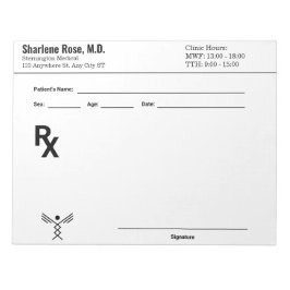 Aangepast recept Notitieblok – Bewerkbare Doctor R