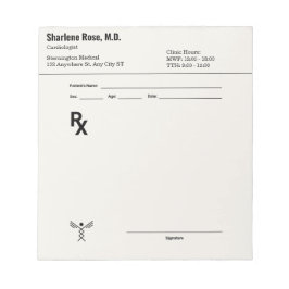 Aangepast recept Notitieblok – Bewerkbare Doctor R