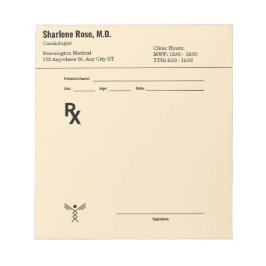 Aangepast recept Notitieblok – Bewerkbare Doctor R