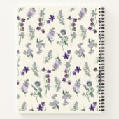 Aangepast recept voor Paarse Floral Greenery Water Notitieboek (Achterkant)