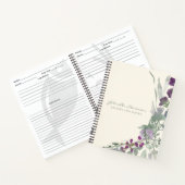 Aangepast recept voor Paarse Floral Greenery Water Notitieboek (Binnen)