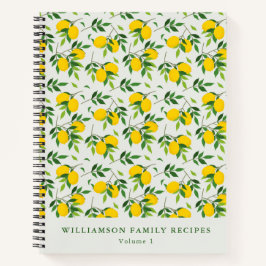 Aangepast recept zomerlemon-fruitpatroon notitieboek