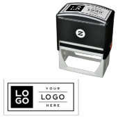 Aangepast rechthoekig bedrijfsmerk Logo Zelfinktende Stempel (In situ)
