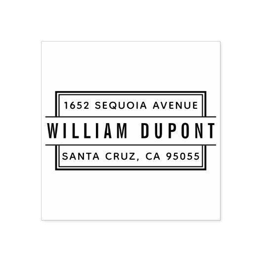 Aangepast, rechthoekig, eenmalig retouradres rubberstempel (Afrduk)