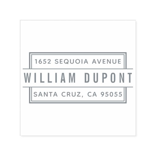 Aangepast, rechthoekig, eenmalig retouradres  zelfinktende stempel (Design)