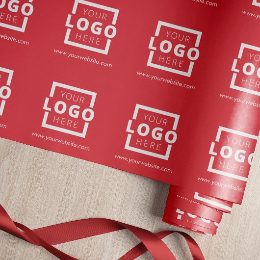Aangepast reclamebord voor zakelijke Logo Rood Cadeaupapier