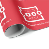 Aangepast reclamebord voor zakelijke Logo Rood Cadeaupapier (Rol Hoek)