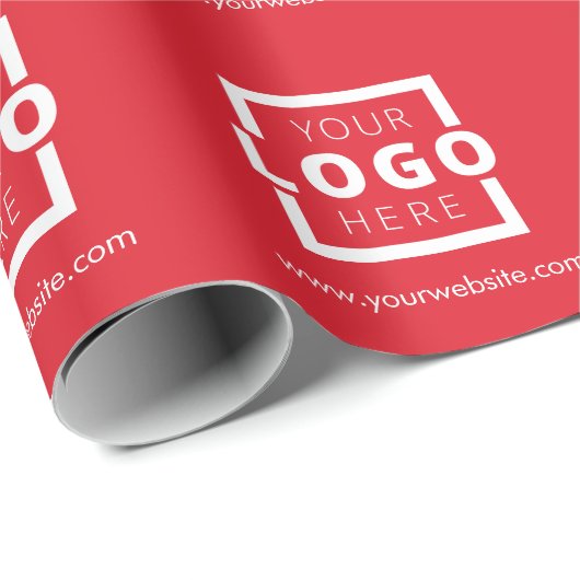 Aangepast reclamebord voor zakelijke Logo Rood Cadeaupapier (Rol Hoek)