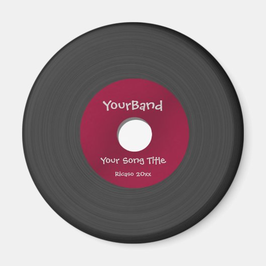 Aangepast record magneet (Voorkant)
