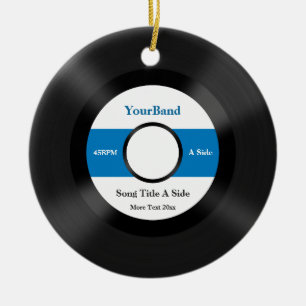 Aangepast record personaliseren keramisch ornament