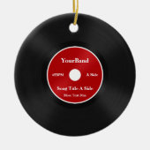 Aangepast record personaliseren keramisch ornament (Voorkant)