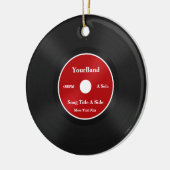 Aangepast record personaliseren keramisch ornament (Links)