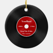 Aangepast record personaliseren keramisch ornament (Achterkant)