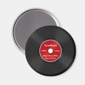Aangepast record personaliseren magneet (Voorkant / Achterkant)