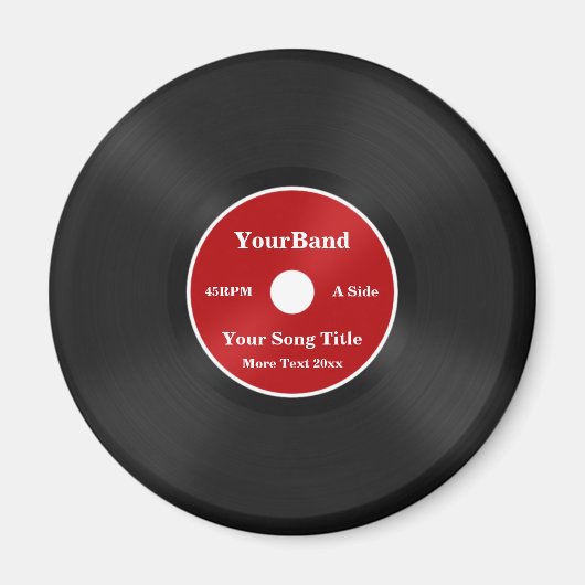 Aangepast record personaliseren magneet (Voorkant)