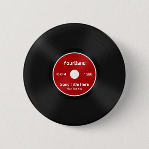 Aangepast record personaliseren ronde button 5,7 cm